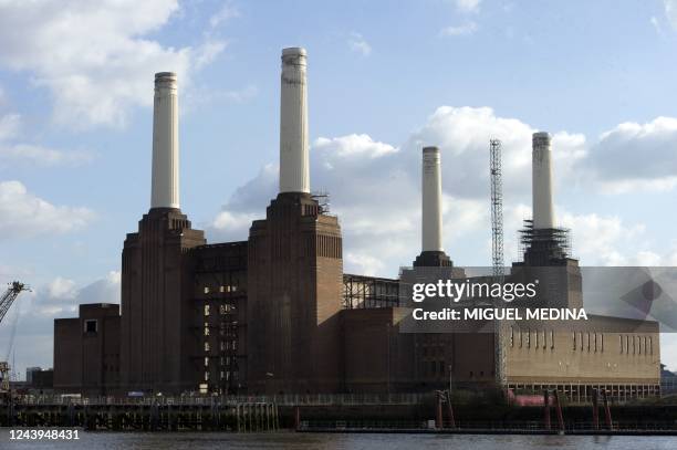 In this file picture taken on February 26 Battersea Power station is pictured in London. - Battersea Power Station has dominated the London skyline...