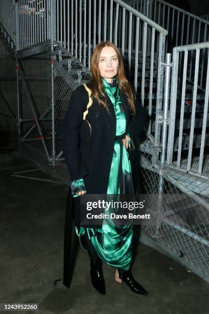 Designer Roksanda Ilincic attends the Raf Simons catwalk show during London Fashion Week SS23 at The Printworks on October 13, 2022 in London,...