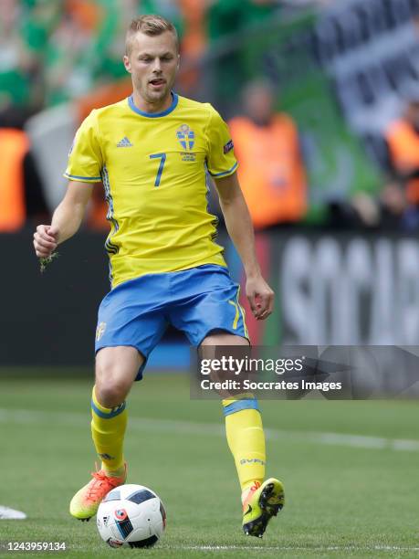 Sebastian Larsson of Sweden during the EURO match between Republic of Ireland v Sweden on June 13, 2016