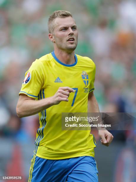 Sebastian Larsson of Sweden during the EURO match between Republic of Ireland v Sweden on June 13, 2016