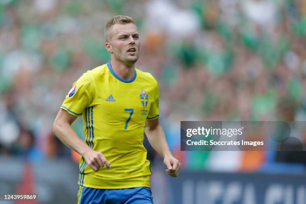 Sebastian Larsson of Sweden during the EURO match between Republic of Ireland v Sweden on June 13, 2016