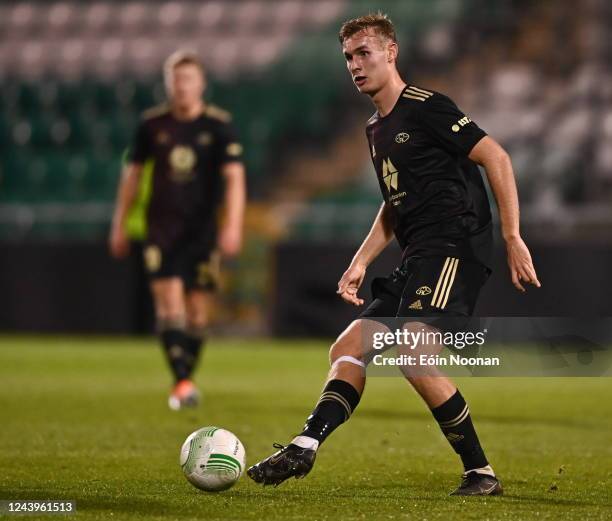 Dublin , Ireland - 13 October 2022; Sivert Mannsverk of Molde during the UEFA Europa Conference League group F match between Shamrock Rovers and...