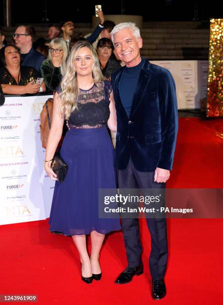 Molly Lowe and Phillip Schofield attending the National Television Awards 2022 held at the OVO Arena Wembley in London. Picture date: Thursday...
