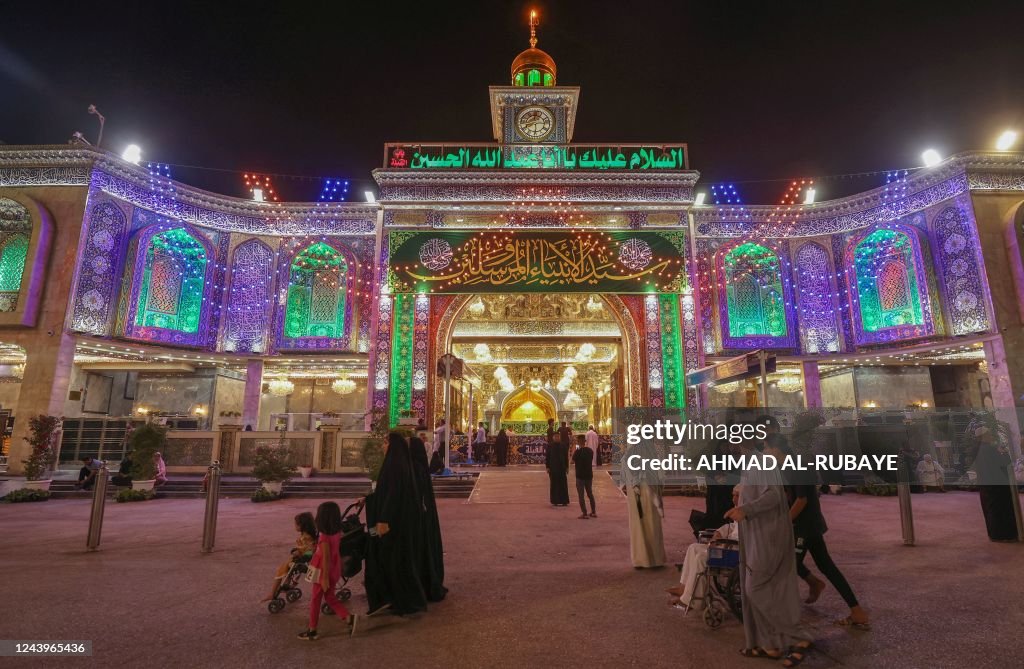 Muslims In Iraq Shiite Muslims gather near the shrine of Imam Hussein in Iraq's holy ...