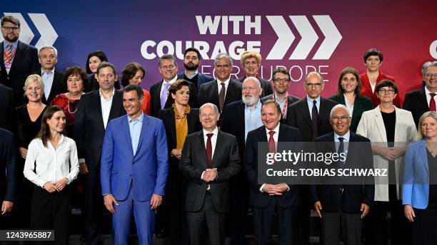 German Chancellor Olaf Scholz , Portuguese Prime Minister Antonio Costa , Spanish Prime Minister Pedro Sanchez , Finnish Prime Minister Sanna Marin ,...