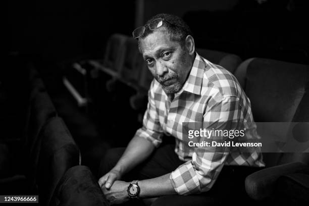Percival Everett, American author of The Trees, attends the Booker Prize 2022 shortlist photocall at Shaw Theatre on October 14, 2022 in London,...