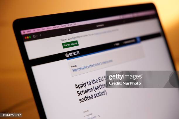 The UK government homepage is seen on a laptop screen in this illustration photo in Warsaw, Poland on 14 October, 2022. Conservatives in the EU...