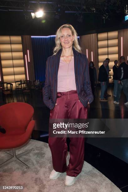 Actress Anna Schudt during the Koelner Treff TV Show at the WDR Studio on October 14, 2022 in Cologne, Germany.