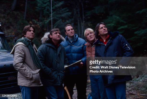 Coeur d'Alene, ID Kevin Brophy, James Whitmore, Jr, Craig T Nelson, Greg Henry, David Ackroyd appearing in the ABC tv series 'The Yeagers', episode...