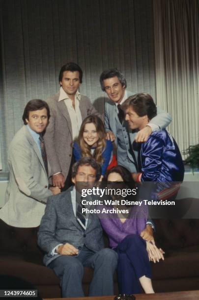 Los Angeles, CA Stuart Damon, Robin Mattson, John Gabriel, Robert S Woods, Peter Bergman, Barry Newman, Suzanne Pleshette promotional photo for the...