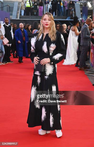 Haley Bennett attends the UK Premiere of "Till" during the 66th BFI London Film Festival at The Royal Festival Hall on October 15, 2022 in London,...
