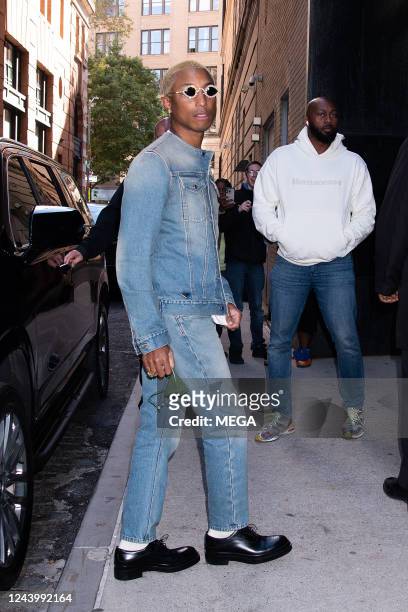 Pharrell Williams is seen on October 14, 2022 in New York.