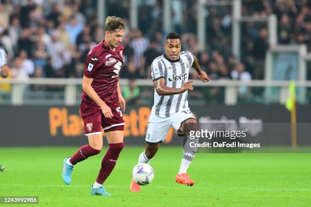 Brian Bayeye of Torino FC in action during the Serie A match between Torino FC and Juventus at Stadio Olimpico di Torino on October 15, 2022 in...