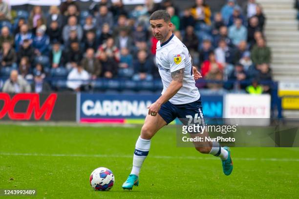 Seán Maguire of Preston North End during the Sky Bet Championship match between Preston North End and Stoke City at Deepdale, Preston on Saturday...