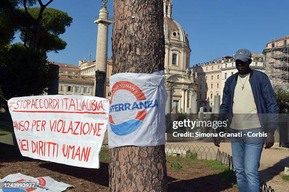 Demonstration Against Automatic Renewal Of Italy-Libya Migration Agreement Demonstration Against Automatic Renewal Of Italy-Libya Migration Agreement