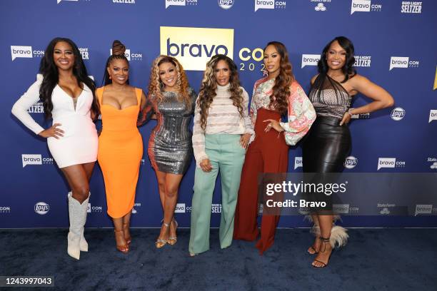 BravoCon 2022 Red Carpet from the Javits Center in New York City on Saturday, October 15, 2022 -- Pictured: Kenya Moore, Kandi Burruss, Drew Sidora,...