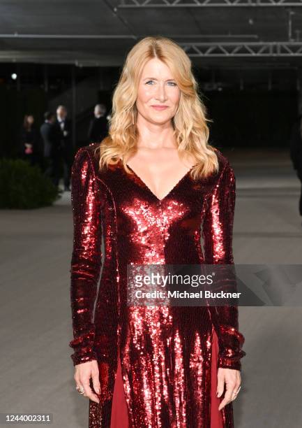Laura Dern at the Second Annual Academy Museum Gala held at the Academy Museum of Motion Pictures on October 15, 2022 in Los Angeles, California.