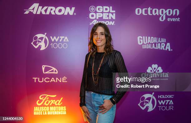 Alize Cornet of France arrives on the red carpet for the players party ahead of the WTA Guadalajara Open Akron 2022, part of the Hologic WTA Tour, at...