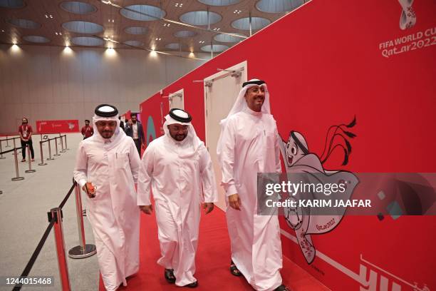 Saad al-Suwaidi , head of the Hayya pass service, walks at the service centre which assists fans attending this year's Qatar FIFA World Cup, in the...