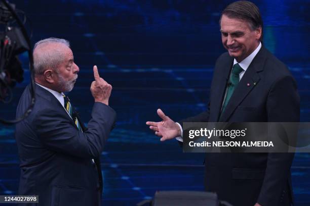 Brazilian former president and presidential candidate for the leftist Workers Party , Luiz Inacio Lula da Silva , and Brazilian President and...