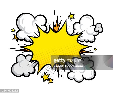 Elemento de diseño de explosión de efectos de dibujos animados Elemento de diseño de explosión de efectos de dibujos animados