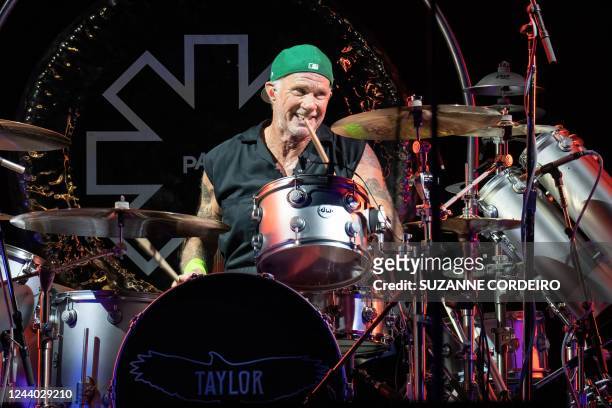 Drummer Chad Smith of the Red Hot Chili Peppers performs onstage during Austin City Limits Music Festival at Zilker Park in Austin, Texas on October...