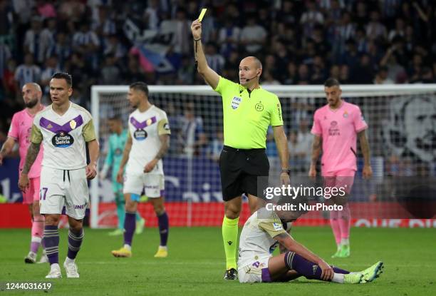 Antonio Mateu Lahoz during the match between RCD Espanyol and Real Valladolid, corresponding to the week 9 of the Liga Santander, played at the RCDE...