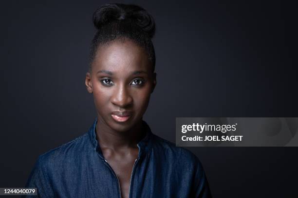 French actress Eye Haïdara poses during a photo session in Paris on October 17, 2022.