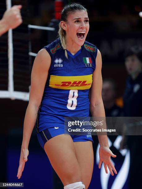 Alessia Orro of Italy during the match between Italy v USA at the Omnisport on October 15, 2022 in Apeldoorn Netherlands