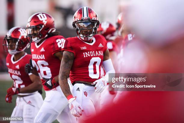 Indiana WR Emery Simmons during a college football game between the Maryland Terrapins and Indiana Hoosiers on October 15, 2022 at Memorial Stadium...