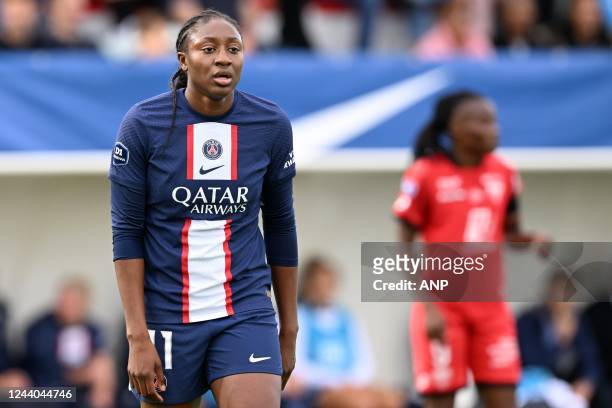 Kadidiatou Diani of Paris Saint Germain women during the French Division 1 match between Paris Saint-Germain and Dijon FCO at Stade Georges Lefevre...