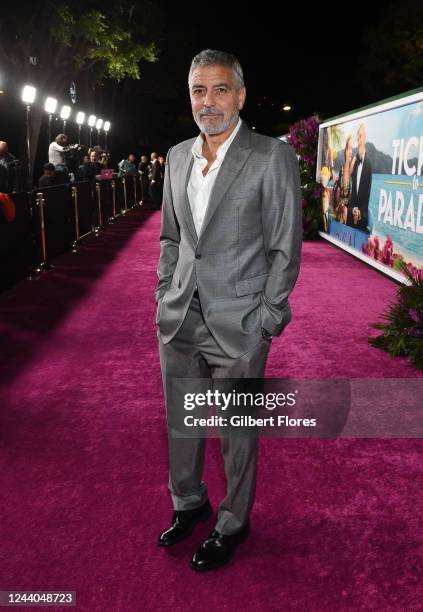 George Clooney at "Ticket to Paradise" premiere held at the Regency Village Theatre on October 17, 2022 in Los Angeles, California.