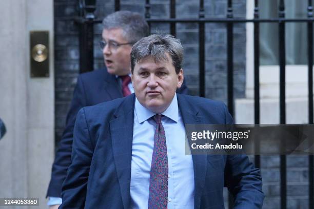 Britain's Education Secretary Kit Malthouse leaves 10 Downing Street after the weekly cabinet meeting on October 18, 2022 in London, United Kingdom.