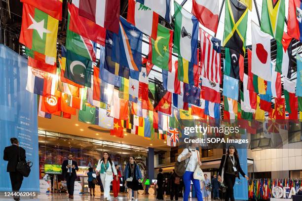 Participants walk in the Atrium during Indigenous Youth Campaign Launch. WFF Global Youth Forum Opening Session on Day 2 organized by Food and...