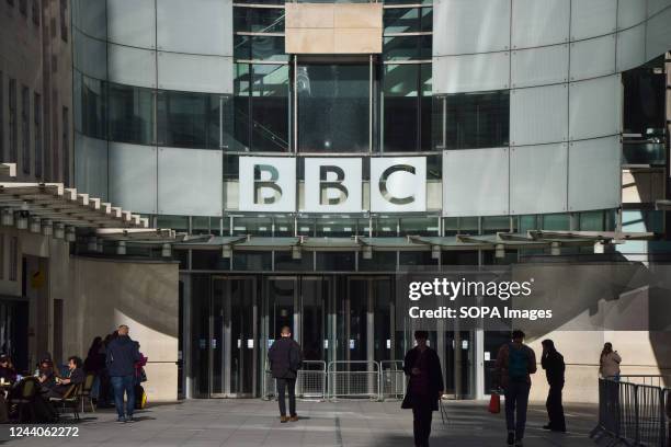 General view of Broadcasting House, the BBC headquarters in Central London, as the iconic broadcaster celebrates the 100th anniversary since its...