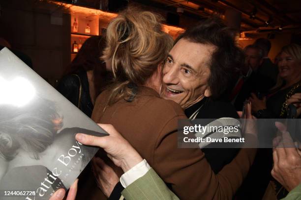 Pattie Boyd and Ronnie Wood attend the launch of new book "Pattie Boyd: My Life In Pictures" by Pattie Boyd at The Lower Third on October 18, 2022 in...