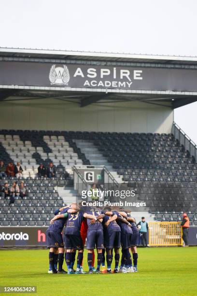 The team of OH Leuven ahead of the Jupiler Pro League match between KAS Eupen and OH Leuven at the Kehrweg on October 18, 2022 in Eupen, Belgium.