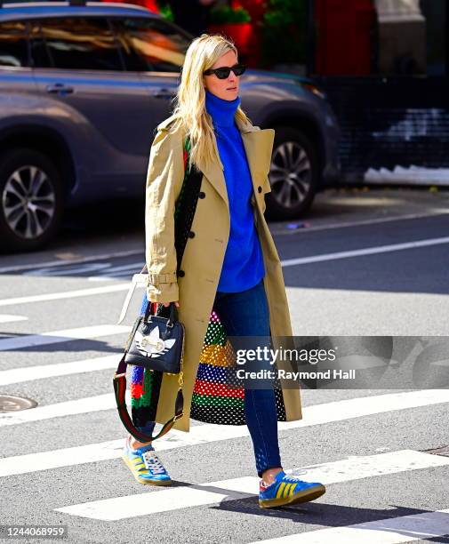 Nicky Hilton Rothschild is seen walking in NoHo on October 18, 2022 in New York City.