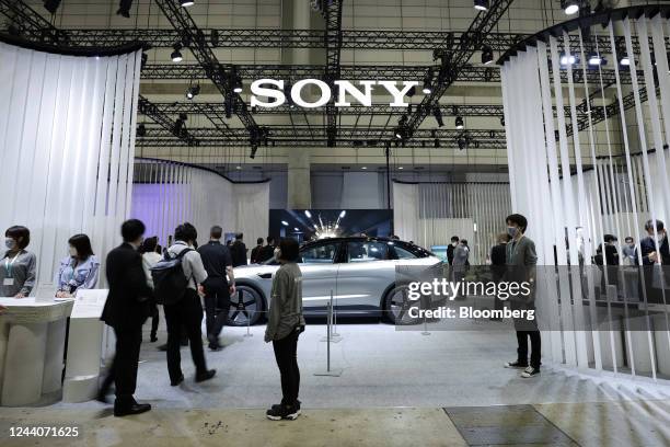 The Sony Group Corp. Booth at the Combined Exhibition of Advanced Technologies in Chiba, Japan, on Tuesday, Oct. 18, 2022. CEATEC, the annual...