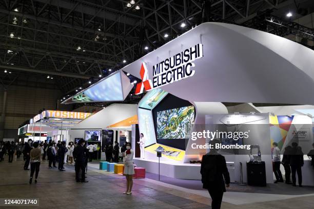 The Mitsubishi Electric Corp. Booth at the Combined Exhibition of Advanced Technologies in Chiba, Japan, on Tuesday, Oct. 18, 2022. CEATEC, the...