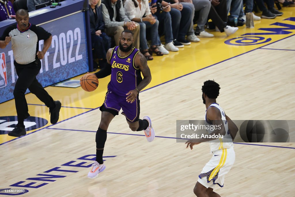 LeBron James of Los Angeles Lakers and Andrew Wiggins of Golden State  News Photo - Getty Images