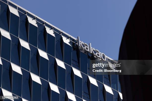 Kakao Corp.'s office building in the Pangyo district of Seongnam, South Korea, on Wednesday, Oct. 19, 2022. Co-chief Executive Officer Whon Namkoong...