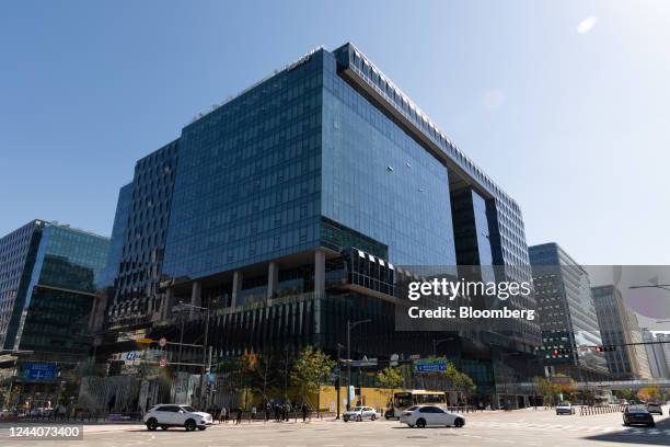 Kakao Corp.'s office building in the Pangyo district of Seongnam, South Korea, on Wednesday, Oct. 19, 2022. Co-chief Executive Officer Whon Namkoong...