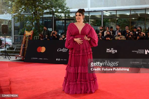 Dalilah Polanco attends the 4th Metropolitan Theater Awards red carpet at the Centro Cultural del Bosque. On October 18, 2022 in Mexico City, Mexico.