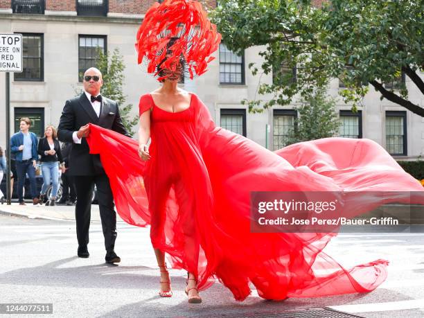 Christopher Jackson and Nicole Ari Parker are seen at film set of the 'And Just Like That' TV Series on October 18, 2022 in New York City.