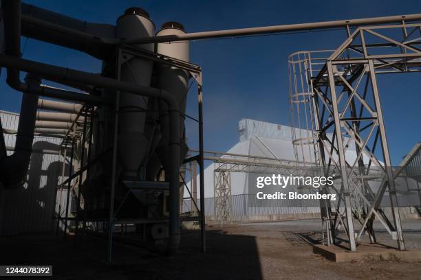 Cotton gin in Quito, Mississippi, US, on Wednesday, Oct. 5, 2022. Global October consumption is down 3 million bales from the September estimate to...