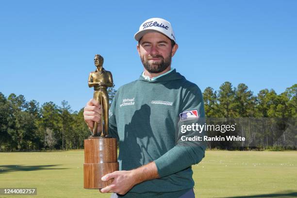Cameron Young wins the Arnold Palmer Award as the 2022 PGA TOUR Rookie of the Year prior to THE CJ CUP in South Carolina at Congaree Golf Club on...