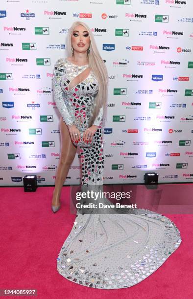 Jessica Alves attends The PinkNews Awards 2022 at Church House, Westminster, on October 19, 2022 in London, England.