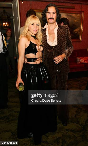 Paloma Faith and Ben Cobb attend the first anniversary party of the new ES Magazine hosted by Ben Cobb at Marks Club on October 19, 2022 in London,...
