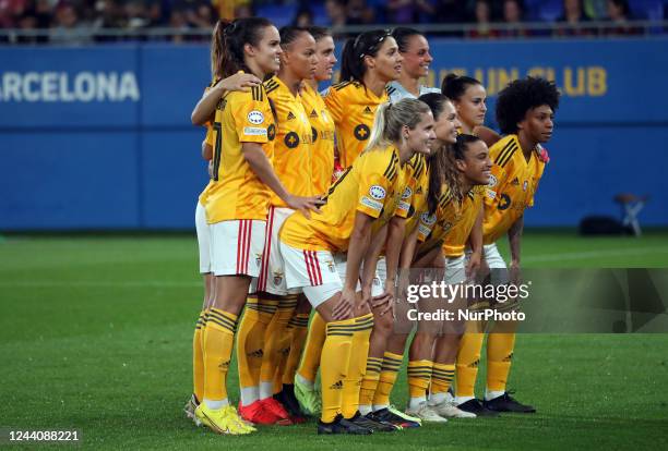 Benfica team during the match corresponding to the week 1 of the group stage of the UEFA Womens Champions League between FC Barcelona and SL Benfica,...